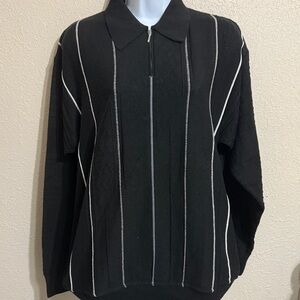 Classic Black Zip-Up Men's Sweater